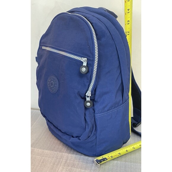 Kipling Challenger Backpack Navy Blue Nylon Travel Bag BP3761-431 EUC - Picture 5 of 14